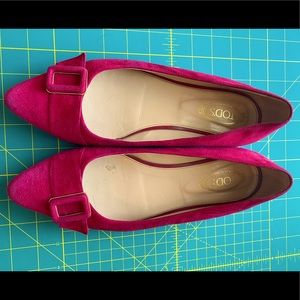 Tod’s Magenta Pink Suede Flats